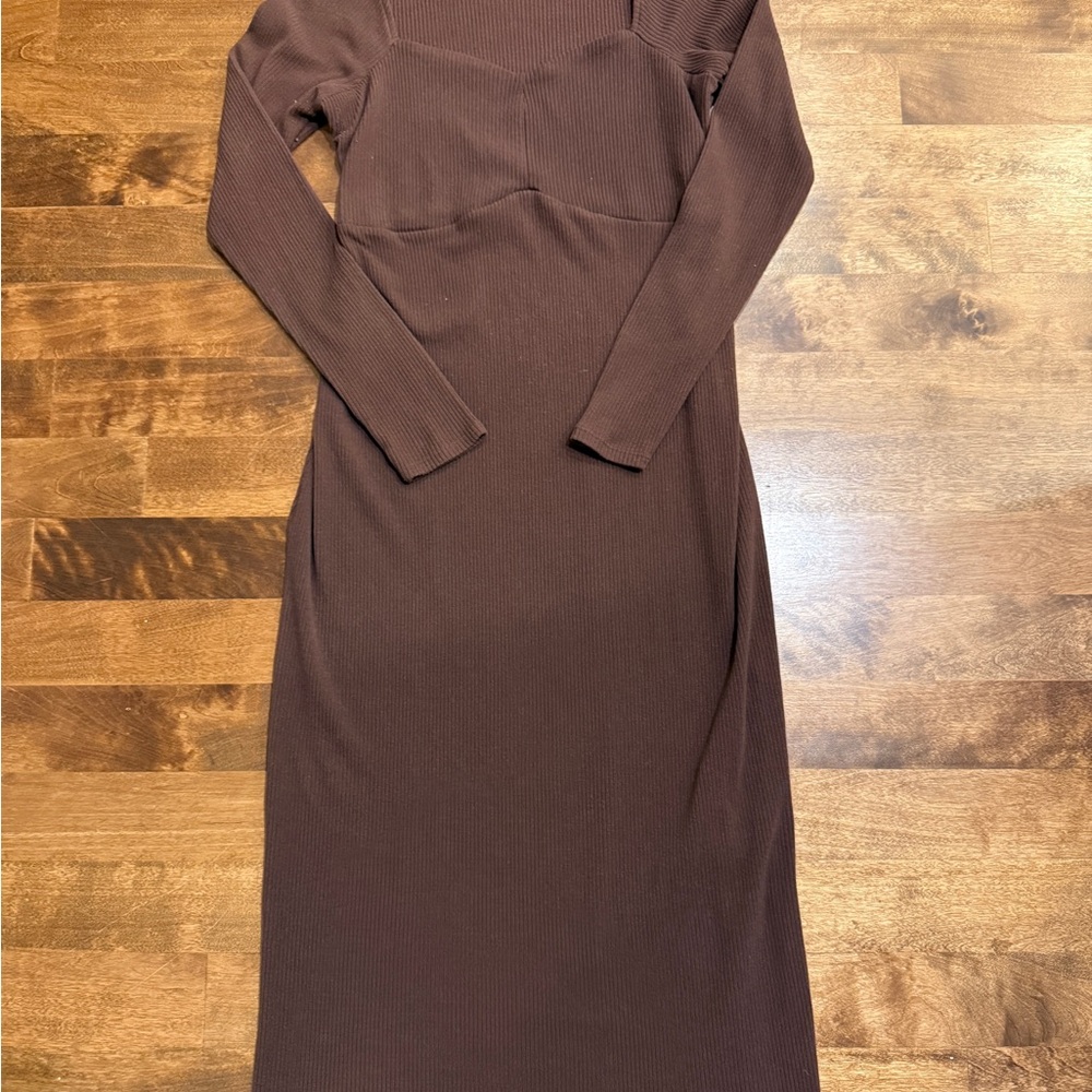 Isabel Maternity by Ingrid & Isabel Long Sleeve Brown Dress
